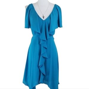 Max&Cleo~"Jessica" Caribnblue Asymmetric Dress NWT